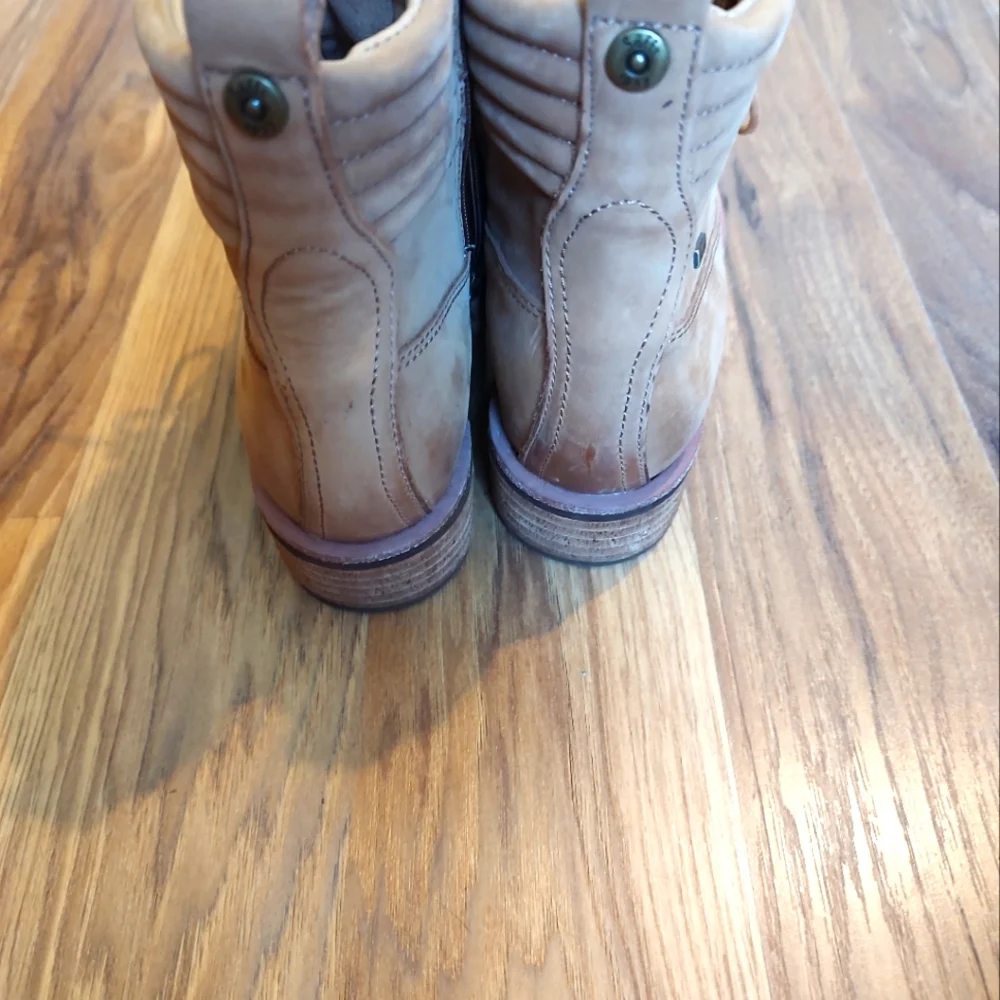 Women's Sofft Leather Lace Up Boots Light Tan Size 7.5M - Picture 3 of 7